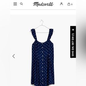 Madewell Ruffle-Strap Button-Front Dress in Polka Dot